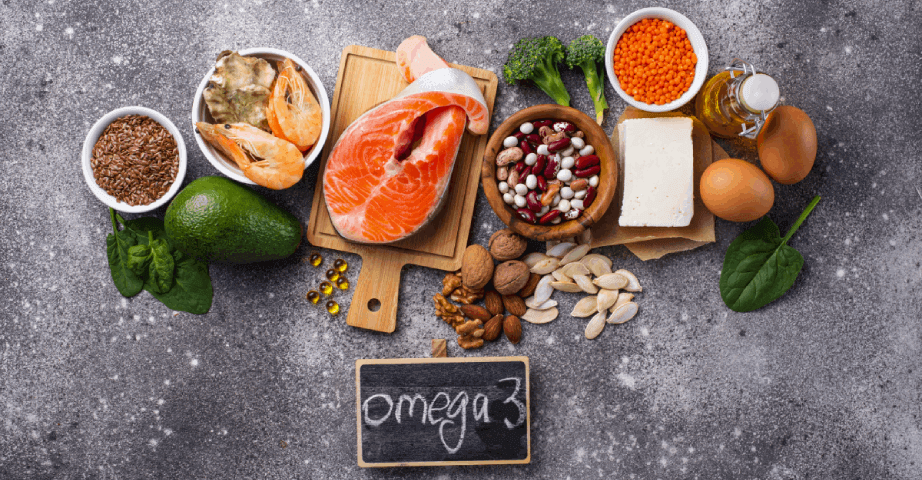 Lebensmittel, die reich an Omega-3-Säuren sind - Meeresfrüchte, Samen, Öle