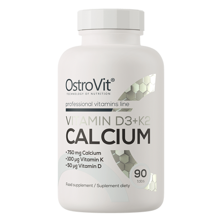 OstroVit Vitamin D3 + K2 + Calcium 90 tablets