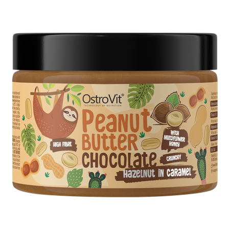 OstroVit Chocolate Peanut Butter + Caramelized Hazelnuts 500 g