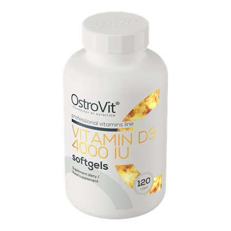 OstroVit Vitamin D3 4000 IU 120 caps - 4,19 € - OstroVit.com