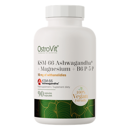 OstroVit KSM-66 Ashwagandha® + Magnesio + B6 P-5-P VEGE 90 capsule