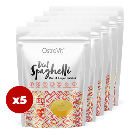 OstroVit Diet Spaghetti Noodles с морковью и конжаком 5 x 250 г