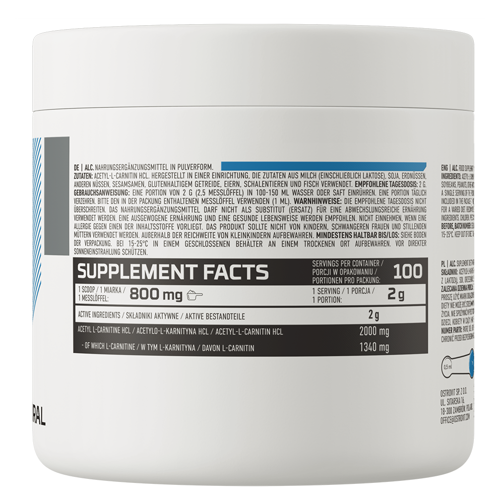 OstroVit Acetyl L-Carnitine 200 g - 12,54 EUR - Official store | OstroVit