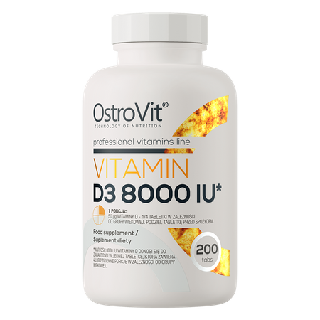 OstroVit Vitamin D3 8000 IU 200 tablets