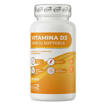 Ethic Nutraceutici Vitamin D3 2000 IU 60 capsules
