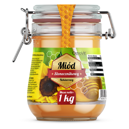 OstroVit Miód Słonecznikowy 1000 g
