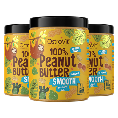 OstroVit 100% Peanut Butter 3 x 1000 g