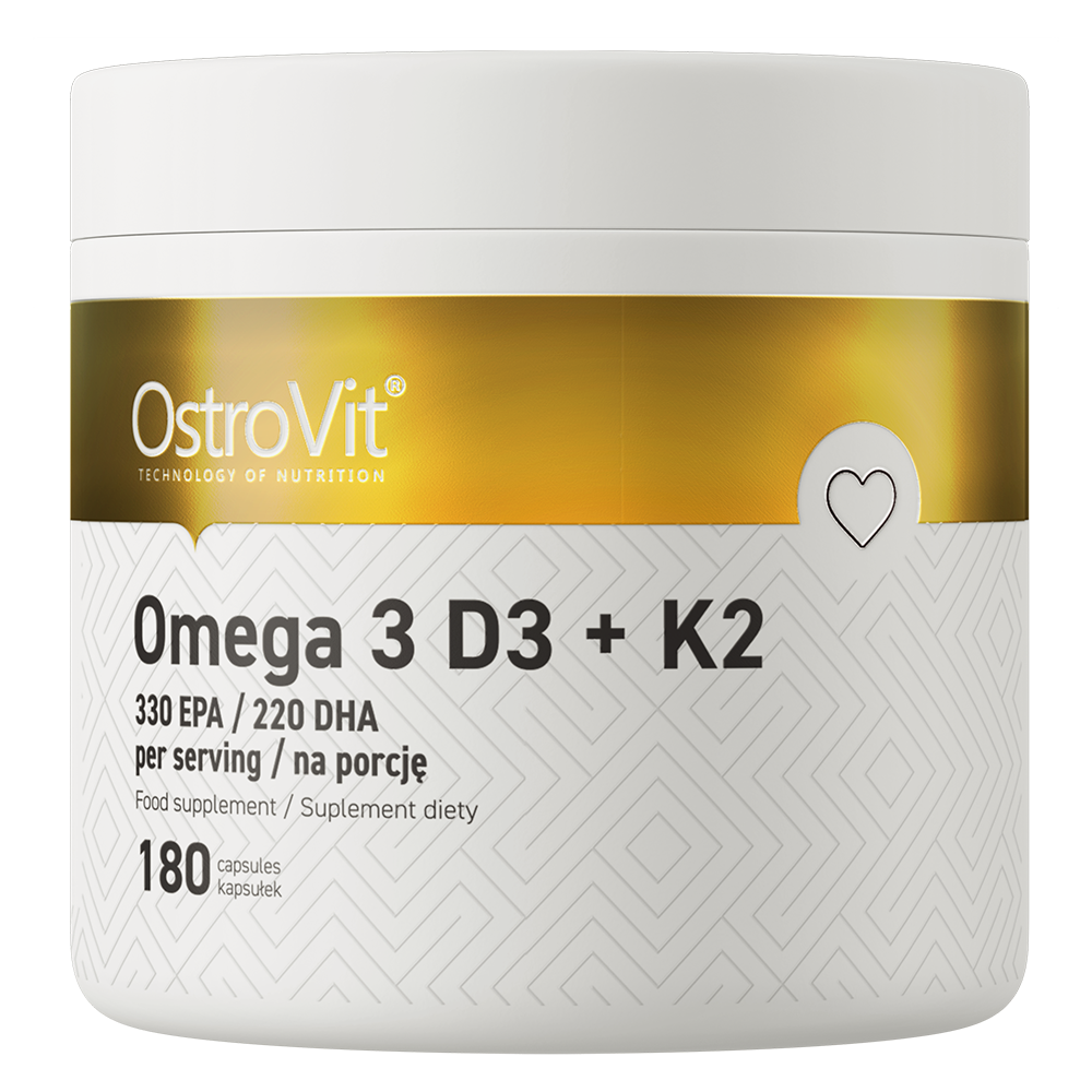 OstroVit Omega 3 D3+K2 180 kapsułek | OstroVit OstroVit Omega 3 D3+K2 180 kapsułek | OstroVit