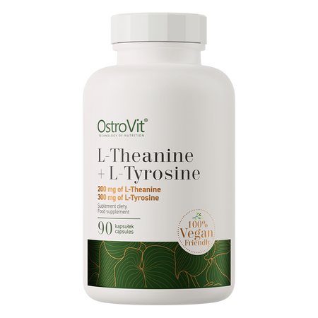 OstroVit L-Teanina + L-Tyrozyna VEGE 90 kapsułek