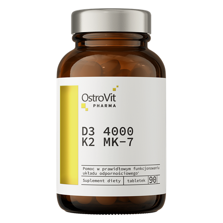 OstroVit Pharma D3 4000 IU + K2 MK-7 90 tabletek