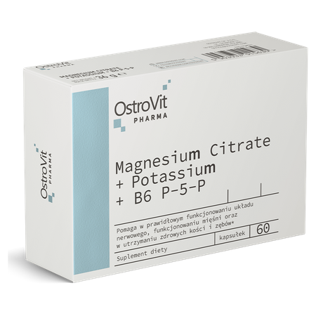 OstroVit Pharma Magnesium Citrate + Potassium + B6 P-5-P 60 capsules