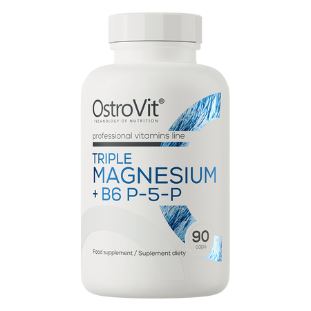 OstroVit Triple Magnesium + B6 P-5-P 90 kapsułek