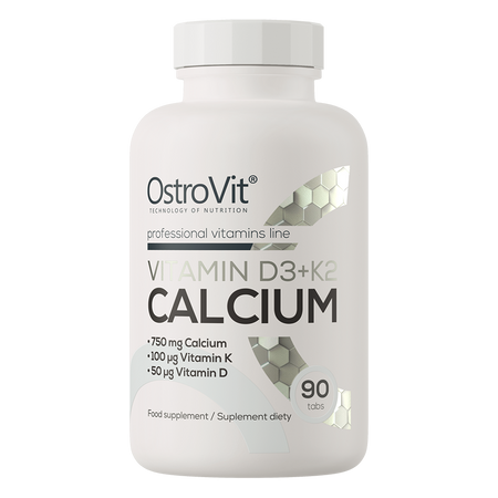 OstroVit Witamina D3 + K2 + Wapń 90 tabletek