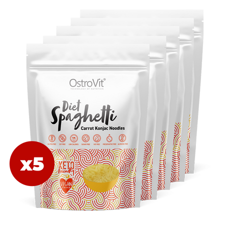 OstroVit Diet Spaghetti Noodles с морковью и конжаком 5 x 250 г