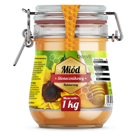 OstroVit Miód Słonecznikowy 1000 g