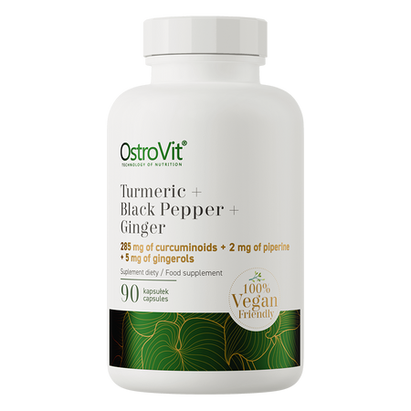 OstroVit Kurkumina + Czarny Pieprz + Imbir VEGE 90 kapsułek