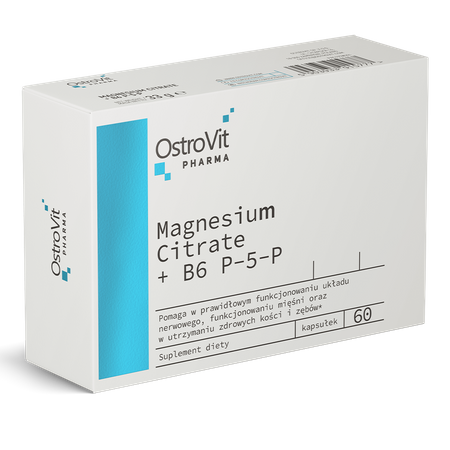 OstroVit Pharma Cytrynian Magnezu + B6 P-5-P 60 kapsułek